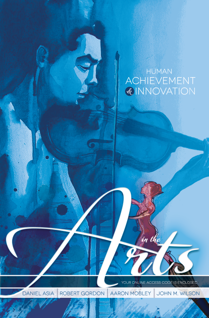 Cover art of the book that features artwork of a person playing the violin.