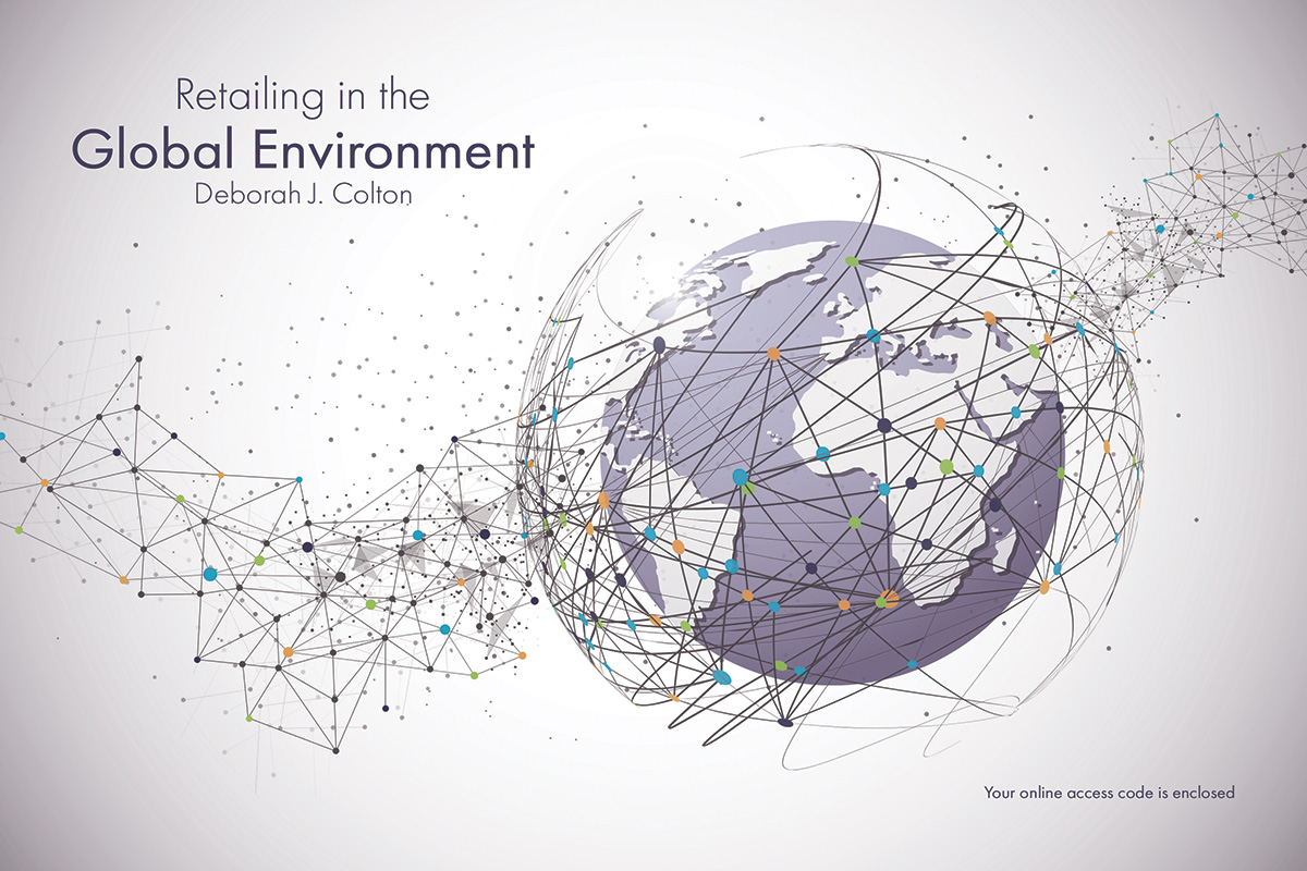 access card for Retailing in a Global Environment with picture of the various points encircling a globe